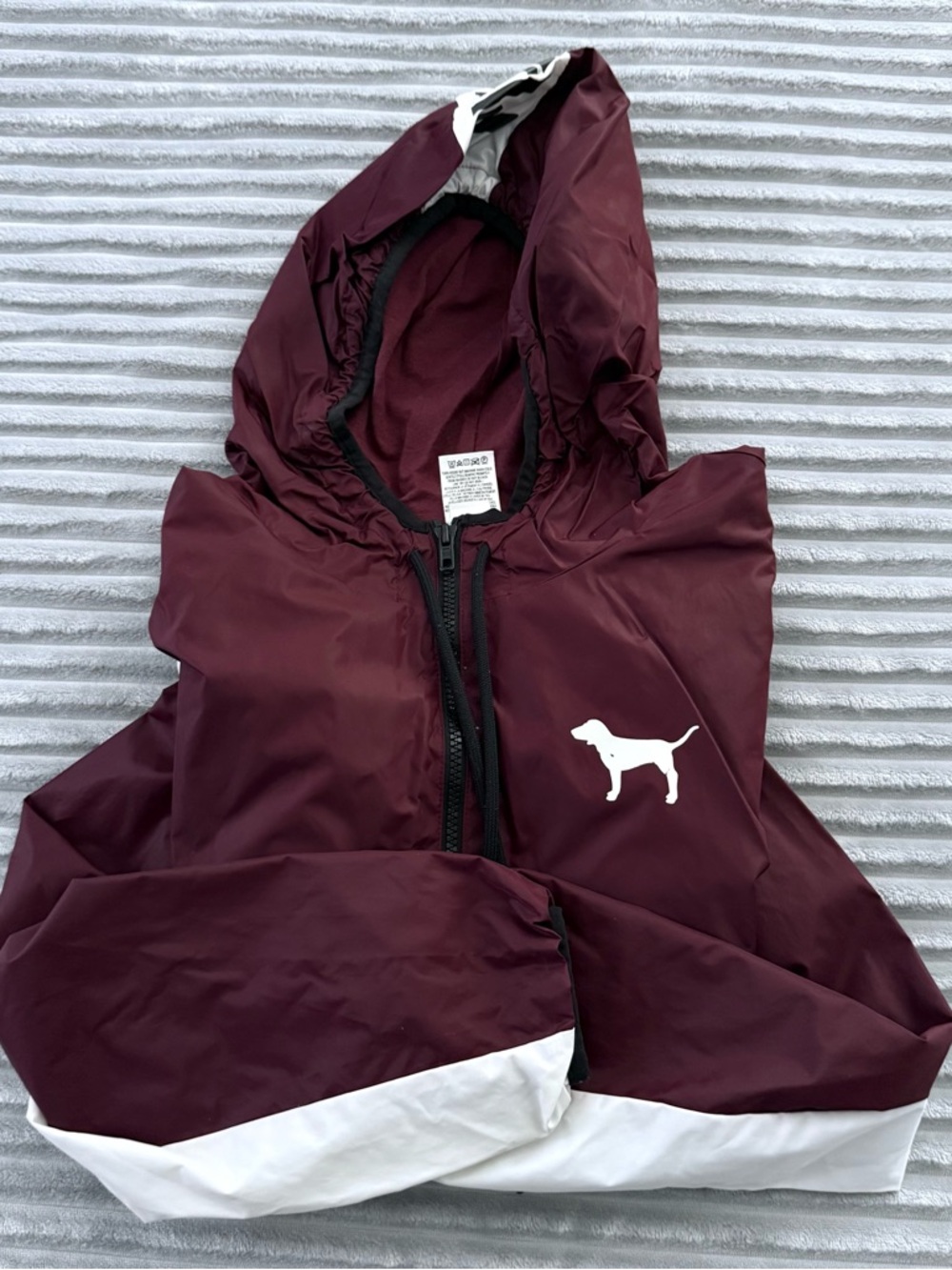 PINK Victoria's Secret Hooded Windbreaker (Maroon) - Picture 8 of 8
